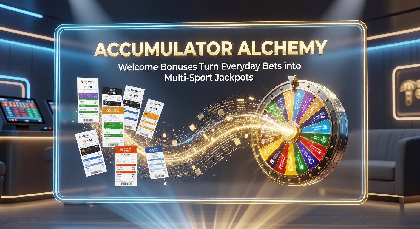 Screenshot-style graphic of a betting slip displaying a successful multi-sport accumulator with selections from soccer, basketball, tennis, and horse racing, highlighting boosted odds and bonus contributions leading to a massive jackpot payout