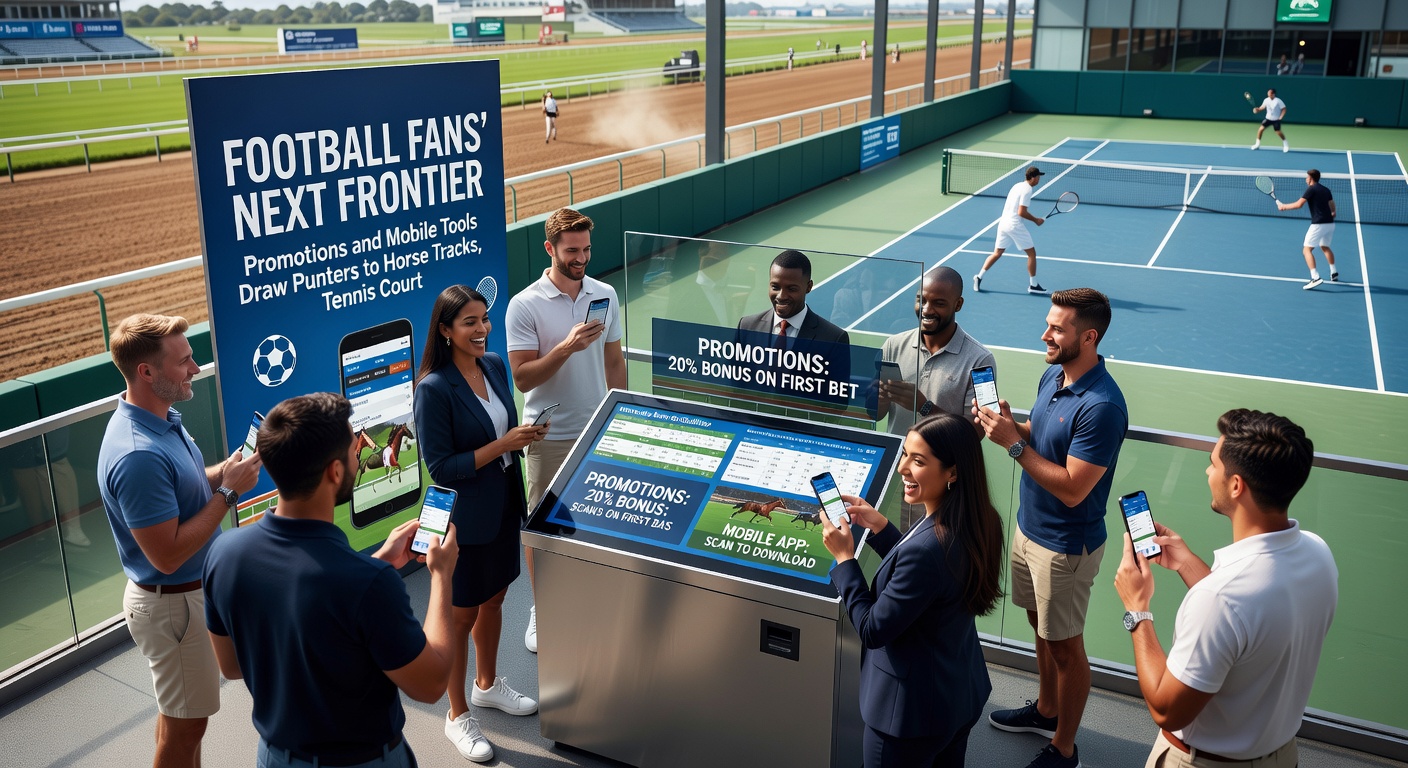 Mobile phone screen displaying betting odds for horse racing, tennis match, basketball game, and live casino table simultaneously