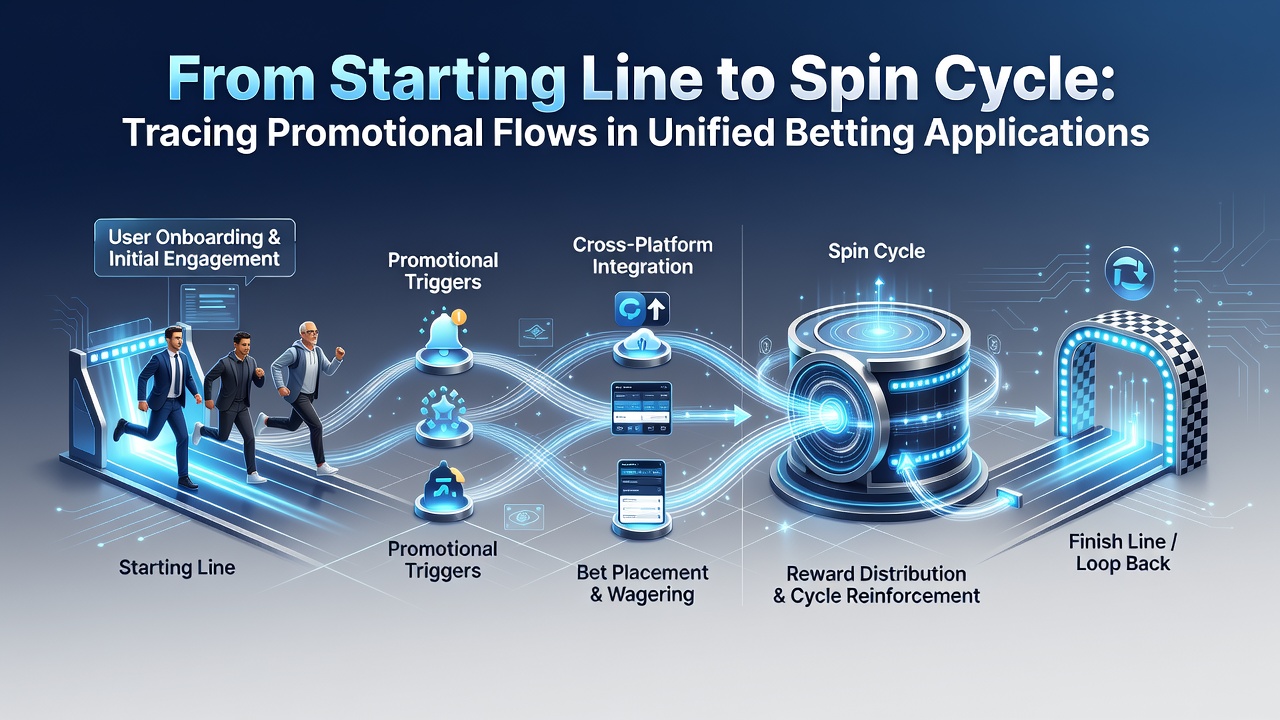 Flow diagram illustrating bonus transfers between sports and casino sections in a betting app