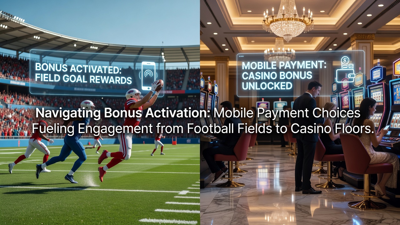 Mobile payment interface showing bonus activation options for sports and casino betting