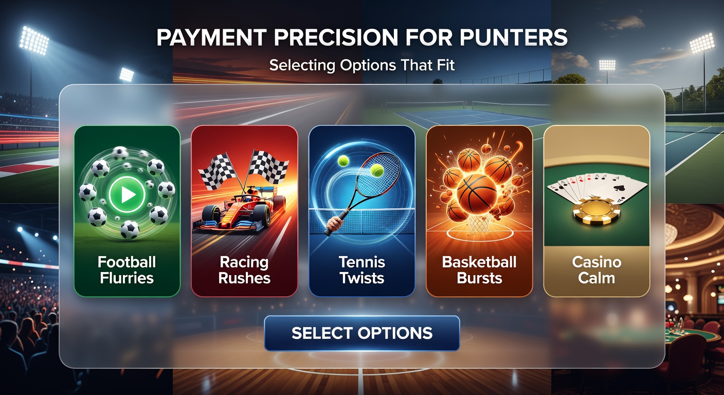 Digital payment icons overlaying dynamic sports action from soccer fields to casino tables, highlighting speed and security in betting transactions